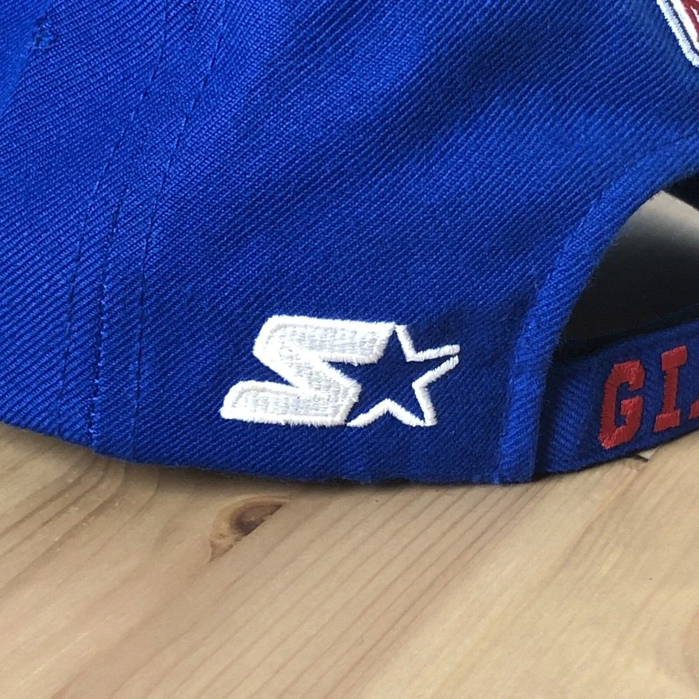 Vtg New York Giants Starter NFL Pro Line Hat Cap Blue Red White